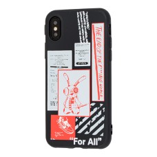 Чохол для iPhone X / Xs Smoothy print off-white rabbit