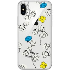 Чохол для iPhone X / Xs MixCase патріотичні квіти бавовни
