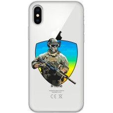 Чохол для iPhone X / Xs MixCase патріотичні шеврон