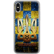 Чохол для iPhone X / Xs MixCase патріотичні позолочений тризуб