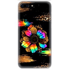 Чохол для iPhone 7 Plus / 8 Plus MixCase Леопард райдужна квітка