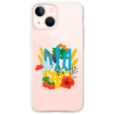 Чохол для iPhone 13 MixCase патріотичні герб у квітах