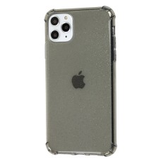 Чохол для iPhone 11 Pro Max WXD ударостійкий з блискітками чорно-прозорий
