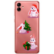 Чохол для Samsung Galaxy A04 (A045) MixCase Новий рік символ року кролик