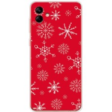 Чохол для Samsung Galaxy A04 (A045) MixCase Новий рік паттерн сніжинки