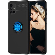 Чохол для Samsung Galaxy M51 (M515) Deen ColorRing з кільцем чорний / синій