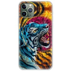 Чохол для iPhone 11 Pro Max MixCase звірі білий тигр у квітах