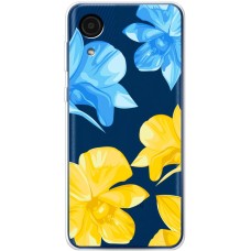 Чохол для Samsung Galaxy A03 Core (A032) MixCase патріотичні синьо-жовті квіти