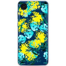 Чохол для Samsung Galaxy A03 Core (A032) MixCase патріотичні жовто-блакитні квіти