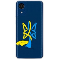 Чохол для Samsung Galaxy A03 Core (A032) MixCase патріотичні синє-жовтий Тризуб