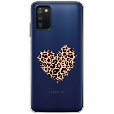 Чохол для Samsung Galaxy A03s (A037) MixCase Леопард серце