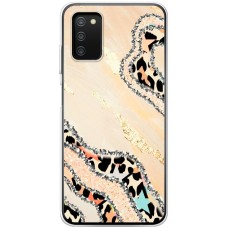 Чохол для Samsung Galaxy A03s (A037) MixCase Леопард кристал