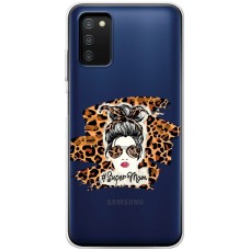 Чохол для Samsung Galaxy A03s (A037) MixCase Леопард super mom