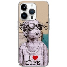 Чохол для iPhone 15 Pro MixCase графіті I love life
