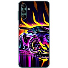Чохол для Samsung Galaxy A04S (A04S) MixCase машини в полум'ї