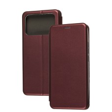 Чохол книжка Premium для Xiaomi Poco С40 бордовий