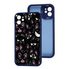Чохол для iPhone 12 MixCase LikGus мультики black cat