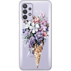 Чохол із стразами Samsung A325 Galaxy A32 Ice Cream Flowers