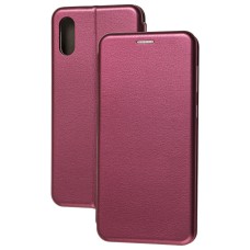 Чохол книжка Premium для Samsung Galaxy A02 (A022) бордовий