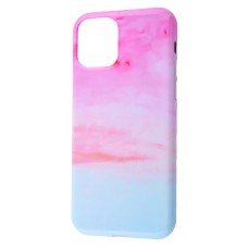 Чохол для iPhone 11 Pro Design Mramor Glossy рожево-блакитний