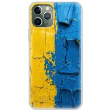 Чохол для iPhone 11 Pro Max MixCase патріотичні жовто-блакитна фарба