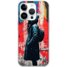 Чохол для iPhone 15 Pro MixCase асорті дівчина в плащі