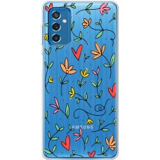 Чохол для Samsung Galaxy M52 (M526) Mixcase квіти квіточки - листочки