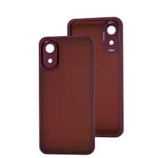 Чохол для Samsung Galaxy A03 Core (A032) Luxury Metal Lens марсала