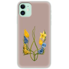 Чохол для iPhone 12 Патріотичні квіти у формі герба