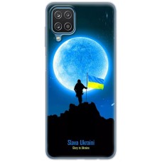 Чохол для Samsung Galaxy A12 / M12 MixCase патріотичні воїни на тлі місяця