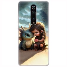 Чохол для Xiaomi Mi 9T / 9T Pro MixCase асорті дівчинка і дракончик