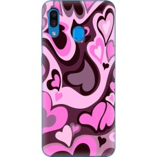 Чохол для Samsung Galaxy A20 / A30 MixCase день закоханих серця на рожевому