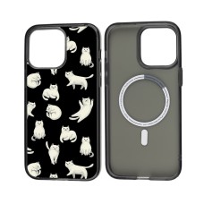Чохол для iPhone 14 Pro Max MixCase MagSafe мультяшні котики