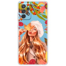 Чохол для Samsung Galaxy A13 (A135) MixCase осінь дівчина у біреті