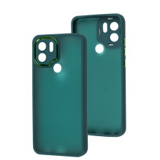 Чохол для Xiaomi Redmi A1+ / A2+ Luxury Metal Lens зелений