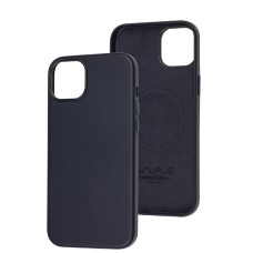 Чохол для iPhone 15 Plus WAVE Premium leather MagSafe ink
