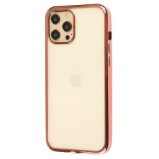 Чохол для iPhone 12 Pro Max Glossy edging рожево-золотистий