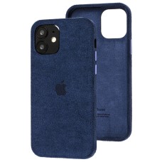 Чохол для iPhone 12 mini Alcantara 360 темно-синій