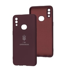 Чохол для Samsung Galaxy A10s (A107) Silicone Full Тризуб бордовий