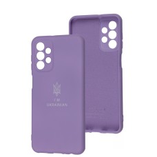 Чохол для Samsung Galaxy A23 Silicone Full Тризуб лавандовий / light purple