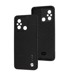 Чохол для Xiaomi Redmi 12C / 11A / Poco C55 Wave Leather чорний