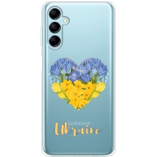 Чохол для Samsung Galaxy M14 (M146) MixCase патріотичні серце з квітами