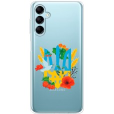 Чохол для Samsung Galaxy M14 (M146) MixCase патріотичні герб у квітах