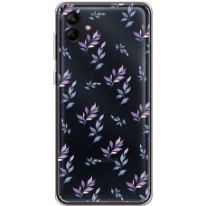 Чохол для Samsung Galaxy A04e (A042) Mixcase квіти патерн гілки з градієнтом