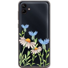 Чохол для Samsung Galaxy A04e (A042) Mixcase квіти волошки та ромашки