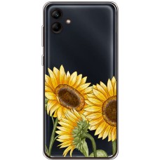 Чохол для Samsung Galaxy A04e (A042) Mixcase квіти три соняшники