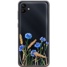 Чохол для Samsung Galaxy A04e (A042) Mixcase квіти волошки в пшениці