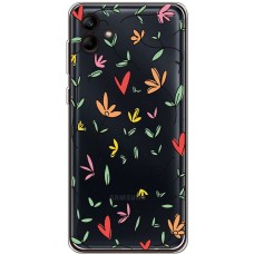 Чохол для Samsung Galaxy A04e (A042) Mixcase квіти квіточки - листочки