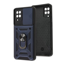 Чохол для Samsung Galaxy A12 (A125) Serge Ring Armor ударостійкий синій
