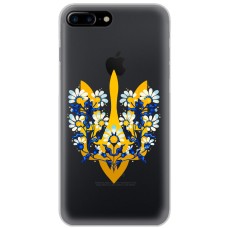 Чохол для iPhone 7 Plus / 8 Plus MixCase патріотичні тризуб в квітах